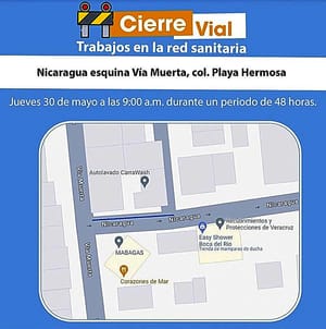 ¡HASTA HOY EL CIERRE DE VIALIDAD DE CALLE PLAYA HERMOSA!