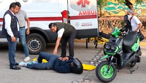 ¡MOTOCICLISTA ARROLLADO POR CAFRE CUANDO IBA PARA LA CHAMBA!