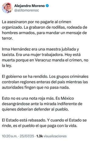 ¡“MENSAJE DE TERROR”! - *Muerte de la maestra