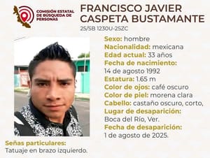 ¡FRANCISCO CASPETA DESAPARECIÓ EN BOCA DEL RÍO!