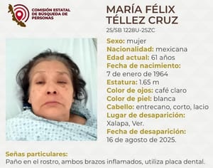 ¡MARÍA TELLEZ DESAPARECIÓ TRAS SER DADA DE ALTA DE HOSPITAL EN XALAPA!