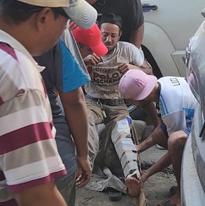 ¡NO HAY SERVICIOS DE EMERGENCIAS EN ANTON LIZARDO! - MOTOCICLISTA HERIDO POR UN CHOQUE ESTUVO ESPERANDO MAS DE 5 HORAS LA AMBULANCIA QUE NUNCA LLEGO