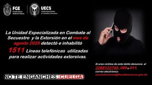 ¡INHABILITAN 1511 LÍNEAS TELEFÓNICAS USADAS POR EXTORSIONADORES!