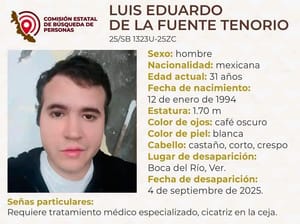 ¡LUIS EDUARDO DE LA FUENTE DESAPARECIÓ EN BOCA DEL RÍO!