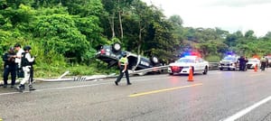 ¡VOLCÓ PATRULLA DE LA SSP EN LAS CHOAPAS!