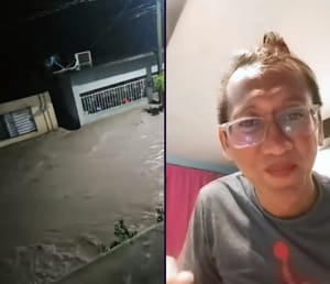 ¡HASTA GRABAN COMO SE INUNDABAN!