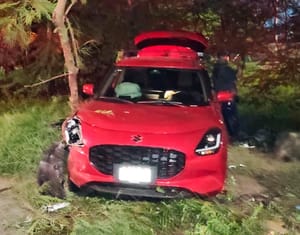 ¡SALE VOLANDO DE LA CURVA Y SE IMPACTA CONTRA ÁRBOL!