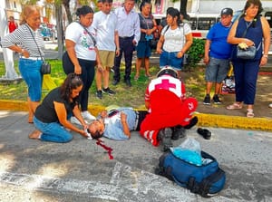 ¡ABUELITO LESIONADO EN MOTOCICLETAZO!