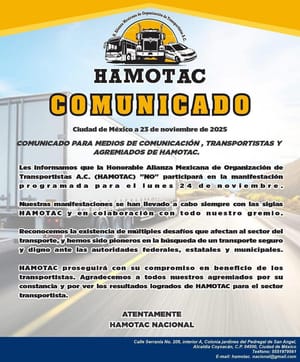 ¡SE DESLINDAN! - AMOTAC, CANACAR Y HAMOTAC