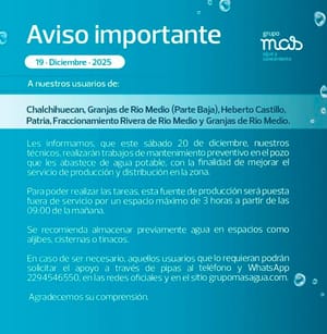 ¡LES MOCHAN EL AGUA A RÍO MEDIO! - *Por mantenimiento