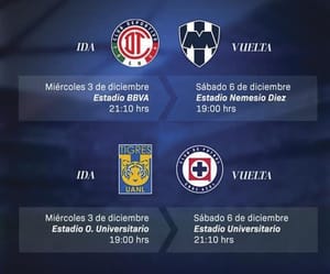 ¡MIÉRCOLES Y SÁBADO, LAS SEMIFINALES EN LIGA MX!