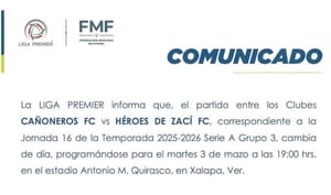 ¡CAÑONEROS POSPONE SU PARTIDO DE LA JORNADA 16 EN LA LIGA PREMIER!