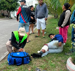 ¡“JINETE DE ACERO” CAYÓ DE SU MOTO EN PUENTE MORENO!