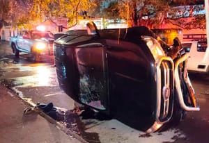 ¡APARATOSA VOLCADURA!