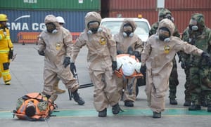 ¡SIMULACRO POR DERRAME TÓXICO! - PARTICIPARON ELEMENTOS DE LA MARINA EN EL RECINTO PORTUARIO