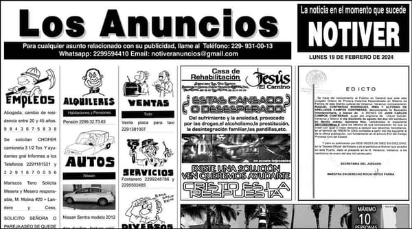...LOS ANUNCIOS, AVISOS Y DEMÁS! - LUNES, 19 DE FEBRERO 2024