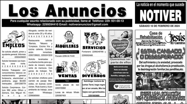 ...LOS ANUNCIOS, AVISOS Y DEMÁS! - SÁBADO, 10 DE FEBRERO 2024
