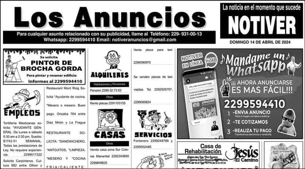...LOS ANUNCIOS, AVISOS Y DEMÁS! - DOMINGO, 14 DE ABRIL 2024