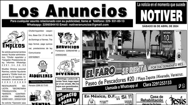 ...LOS ANUNCIOS, AVISOS Y DEMÁS! - SÁBADO, 6 DE ABRIL 2024
