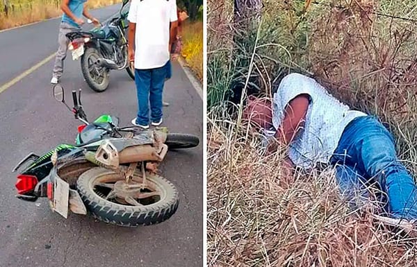 ¡MOTOCICLISTA DERRAPA Y SALE VOLANDO DEL CAMINO!