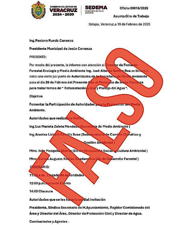 ¡ALERTAN INTENTOS DE EXTORSIÓN Y FALSIFICACIÓN DE DOCUMENTOS!