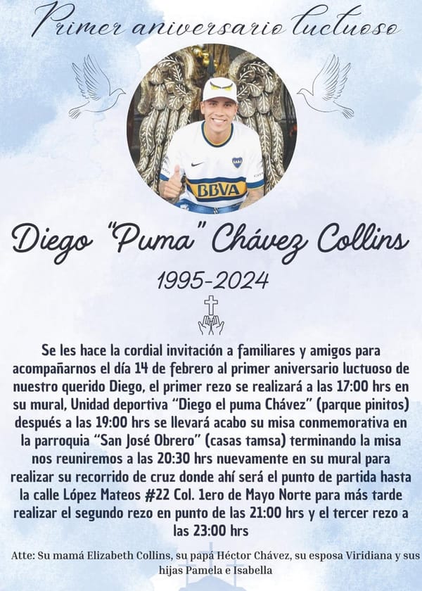 ¡RECORDARÁN AL “PUMITA” CHÁVEZ! - *En su primer aniversario luctuoso