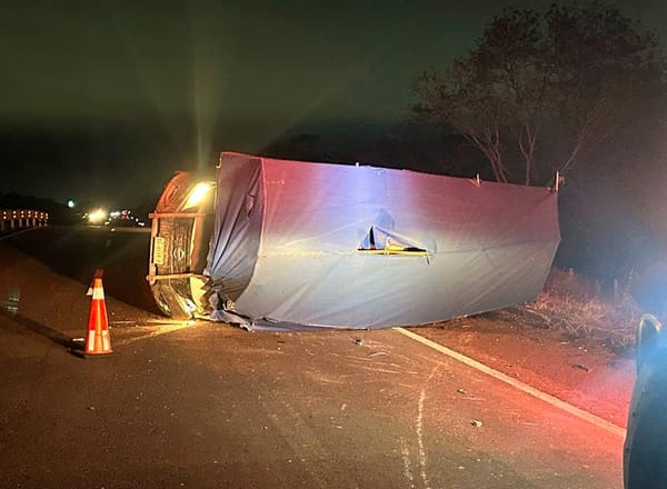 ¡CAMIONETA DE CARGA VOLCÓ AL IMPACTARSE CONTRA UNA VAQUILLA!
