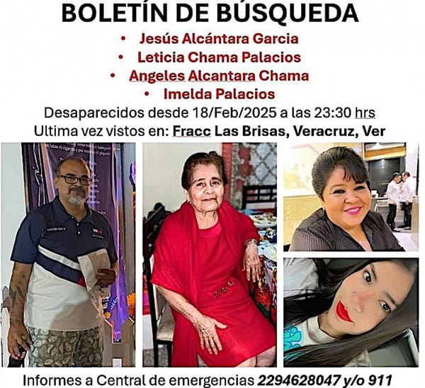 ¡DESAPARECEN CUATRO INTEGRANTES DE UNA FAMILIA!