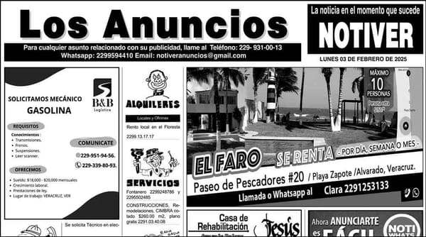 ...LOS ANUNCIOS, AVISOS Y DEMÁS! - LUNES, 3 DE FEBRERO 2025