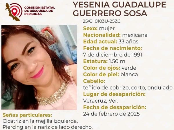 ¡DESAPARECIÓ YESENIA GUADALUPE!