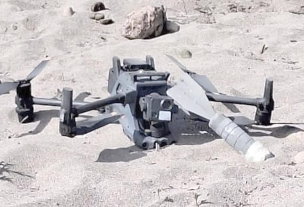 ¡EJÉRCITO Y GN ASEGURAN UN DRON Y UN EXPLOSIVO ARTESANAL EN CULIACÁN!