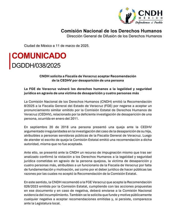 ¡CNDH VS. FISCALÍA! - OTRA VEZ