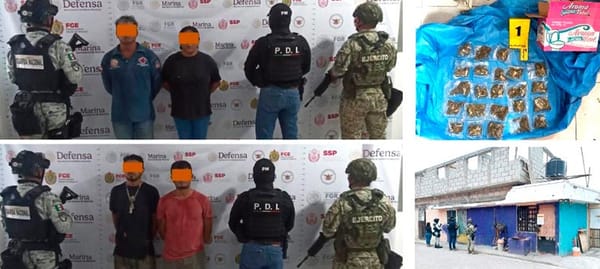 ¡CAEN CUATRO EN CATEO POR NARCOMENUDEO! - LOS DETIENEN EN UNA VIVIENDA DE PASO DEL TORO