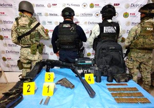 ¡EN CATEO ASEGURAN ARMA LARGA Y MÁQUINA CONTADORA DE DINERO!