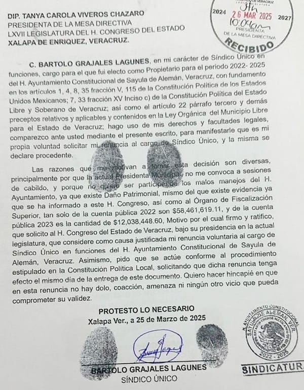 ¡RENUNCIA TODO EL CABILDO! - *Hasta los suplentes firman y otros con huella