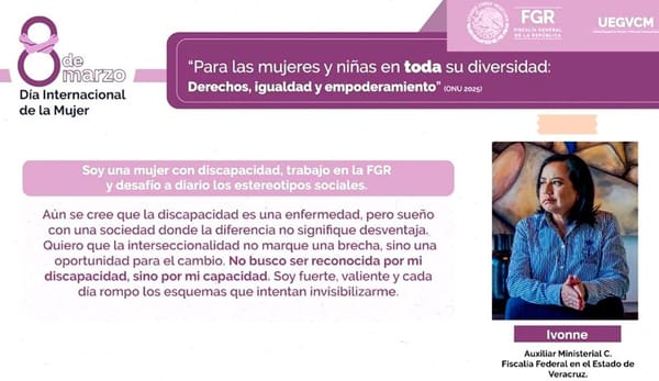 ¡RECONOCEN A IVONNE PLATA! - *Fiscalía Federal en Veracruz