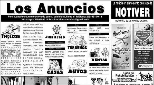 ...LOS ANUNCIOS, AVISOS Y DEMÁS! - DOMINGO, 23 DE MARZO 2025
