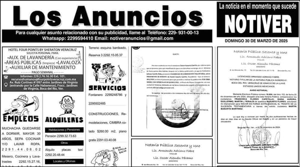 ...LOS ANUNCIOS, AVISOS Y DEMÁS! - DOMINGO, 30 DE MARZO 2025