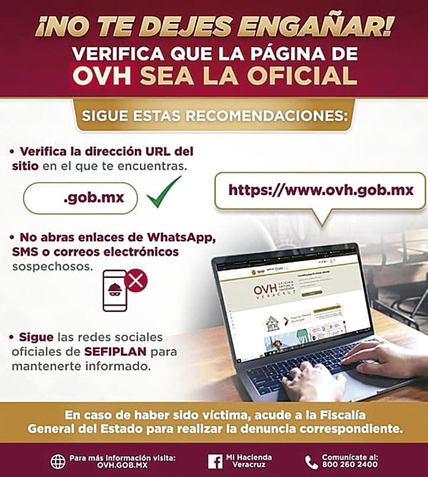 ¡PÁGINAS FALSAS SUPLANTAN LA OVH!