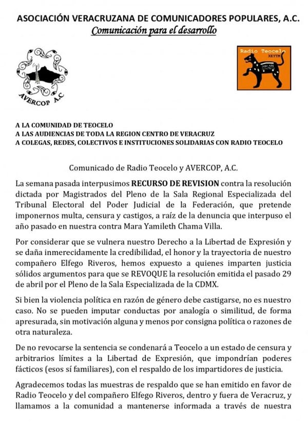 ¡ACUSAN AL TEPJF DE INTENTO DE CENSURA Y VIOLACIÓN A LA LIBERTAD DE EXPRESIÓN!