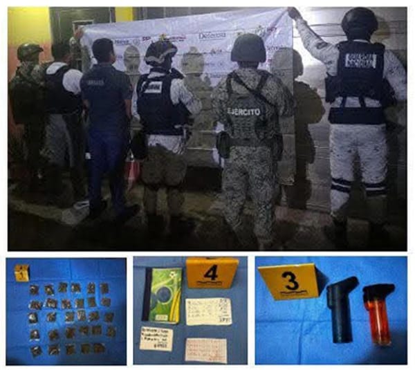 ¡ASEGURAN MARIHUANA Y OBJETOS EN CATEO DE FUERZAS FEDERALES!