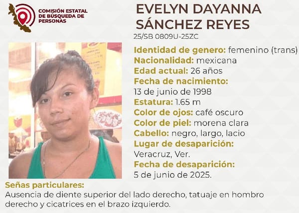 ¡MUJER TRANS SE ENCUENTRA DESAPARECIDA!