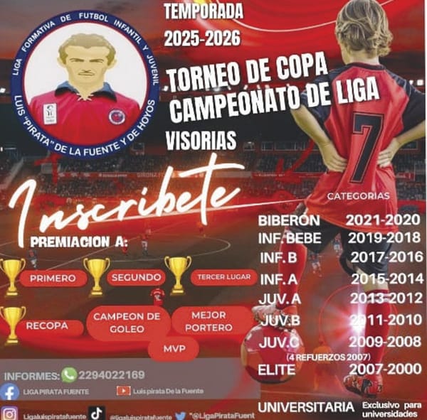¡LA LIGA PIRATA FUENTE ABRE INSCRIPCIONES PARA NUEVA TEMPORADA 2025-2026!