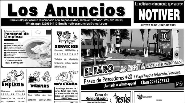 ...LOS ANUNCIOS, AVISOS Y DEMÁS! - JUEVES, 26 DE JUNIO 2025