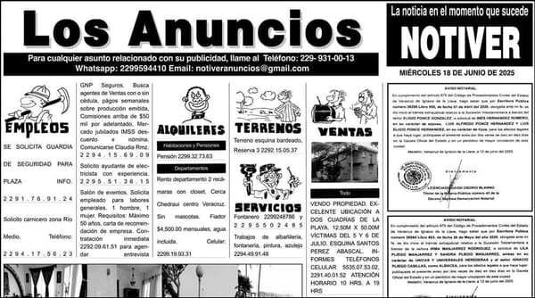...LOS ANUNCIOS, AVISOS Y DEMÁS! - MIÉRCOLES, 18 DE JUNIO 2025