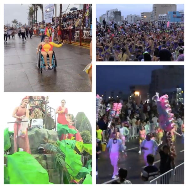PRIMER DESFILE DE CARROS ALEGÓRICOS! Ni el aguacero los paro