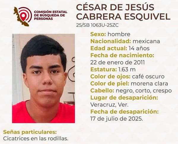 ¡CÉSAR DE JESÚS DE 14 AÑOS SALIÓ DE SU CASA Y NO REGRESÓ!