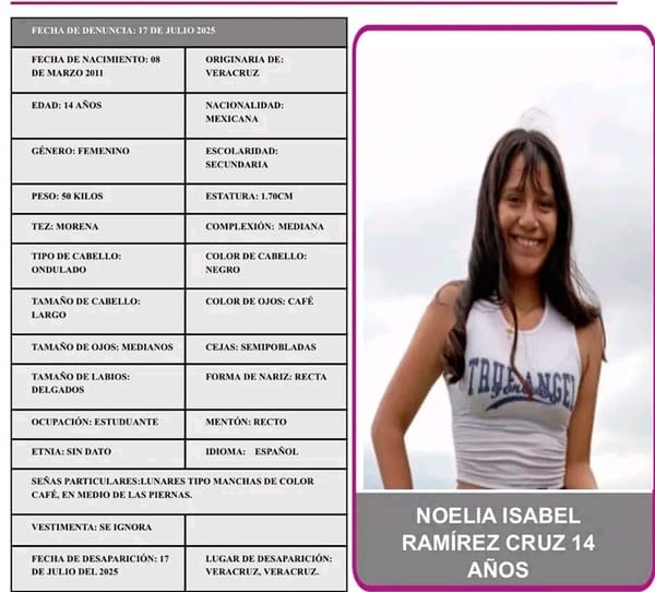 ¡ACITVAN PROTOCOLO ALBA POR LA DESAPARICIÓN DE NOELIA ISABEL!