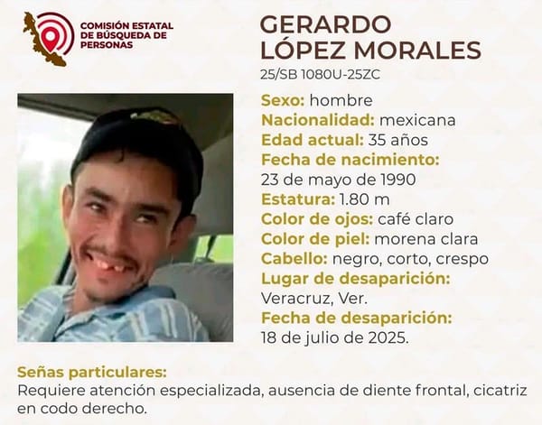 ¡DESAPARECE JOVEN QUE REQUIERE TRATAMIENTO MÉDICO ESPECIALIZADO!