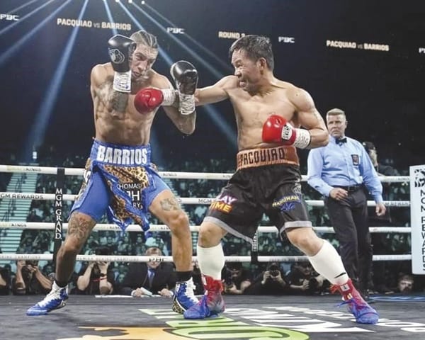 ¡“PACMAN” REGRESA Y EMPATA A SUS 46 AÑOS! - *Manny Pacquiao no pudo ganarle el título al mexicano Mario Barrios en Las Vegas.